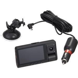 Dual Dash Cam with Ultra-Wide Angle Lens, 3" LCD Screen, Front 1080P Wide Angle Camera with 16GB SD Card, Supports 128GB max, Built in G-Sensor