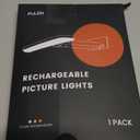 FULEN Rechargeable Picture Lights for Wall, Wall Lights Battery Powered with Remote, Art Lights for Paintings, Picture Frame Lights for Wall,Dart Board Light with 3 Color Temperatures,Black (1 PACK)