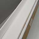 White Picture Ledge Shelves for Wall, 4.5" Deep Wood Floating Shelves with Lip for Bedroom, Living Room, 40" Width, Color White Set of 2