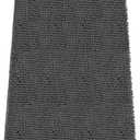 Absorbent Dog Door Mat for Muddy Paws, 60" x 30" Chenille Indoor Mats for Entryway, Trap Dirt Front Door Mat Indoor Entrance Washable Non Slip Soft (Dark Grey)