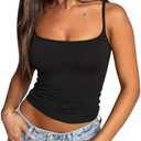 NODHUT Women's Tank Tops Sexy Slim Fit Spaghetti Strap Tank Top Cute Summer Square Neck Workout Camisole Tops, Size: Medium