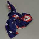 E-Clover 4th of July Dog Bandanas & Matching Scrunchie Set American Flag Dog Scarf Washable Patriotic Pet Bandana Triangle Kerchief Bibs for Medium Large Dogs Owner Gifts