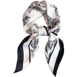 Saiusloa Neck Scarf For Womens Silky Head Scarves Hair Bandanas Square Scarf Fashion Accessories lightweight (27.5*27.5in)