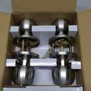 BESTTEN [2 Pack] Entry Door Knob with Lock, Keyed Different Door Lock for Exterior Door and Front Door, Standard Ball, Satin Nickel