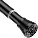 AIZESI Spring Tension Rods Adjustable Tension Curtain Rod Small Tension Rod No Drilling Expandable Spring Loaded Curtain Tension Rod?Black,45" to 77"-1Pcs)