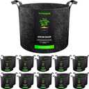 VIVOSUN 20-Pack 2 Gallon Grow Bags, Heavy Duty Thickened Nonwoven Fabric Pots with Handles for Flowers Fruits and Vegetables Black