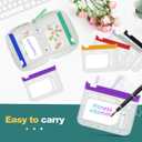 Timueetech A7 Waterproof Pill Organizer with 7 PCS L Size Zippered Pill Pouches for A7 Binder, Large BPA-Free Weekly Medicine Organizer, Color-Coded Reusable Travel Pill Storage System