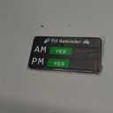 Pill Reminder, Pill Reminder Magnet, Pill Tracker AM PM, Acrylic Reminder Slider for Fridge, Magnetic and Adhesive Sticker Option-6 x 3 inches, Black