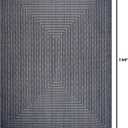 Adiva Rugs Outdoor Indoor Area Rug, Weather Resistant, Easy to Clean, Stain Resistant Floor Mat for Dining Room, Backyard, Deck, Patio (Navy Weiss, 9' x 12')