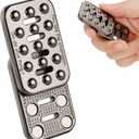 Fidget Toys Adults Metal Fidget Slider with Clear Stops and Sound (No Rattling Noise), Creative Magnetic Fidget Toy Cheer Up Gift for Adults, EDC Sensory Toys