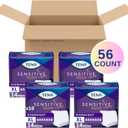 TENA Sensitive Care Overnight Incontinence Underwear for Women, Adult diapers, X-Large (Waist Sizes 39in52in), Better Fit, 56 Count (4 packs of 14)