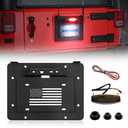 SUPAREE Spare Tire Delete License Plate Relocation Kit w/Plate Illuminate Light Third Brake Light Fits for 2007-2018 Wrangler JK & Unlimited