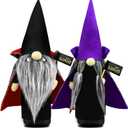 2 Pack Wine Bottle Covers for Halloween Decor, Halloween Gnomes Plush Wine Bottle Decorations Handmade Felt Wine Present Bag Gnomes Plush Gifts for Halloween Table Decorations