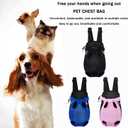 Pet Carrier Backpack, Adjustable Pet Front Carriers for Small Medium Dogs Cats 5-18 Lbs, Legs Out, Dog Cat Carrier Backpack for Hiking, Camping, Traveling, Cycling (Black,LargeFit:10-18lb)