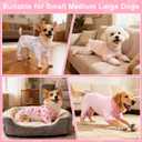 Bienbee Dog Pajamas, 4 Pack Adjustable Onesies for Small to Large Dogs S (S)