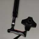 BigAlex Lightweight Collapsible Walking Cane with Soft Comfortable TPR Handle for Seniors and Elderly Adults, Larger Handle for Comfort, Adjustable Support Stick, Portable Travel Aid for Men & Women (Black-Red)