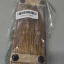 zoocatia Small Wood Tray Pedestal Stand Farmhouse Bathroom Decor Decorative Wooden Riser Kitchen Soap Dish Holder for Vanity, Counter, Sink, Brown (8.7" x 3.6" x 1.6")