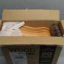 Wooden Hangers - 20 Pack, Heavy Duty, Non Slip Wood Hangers for Coats, Jackets, Suits, & Pants - Clothes Hangers for Closet W/Bar and Notches (Natural)