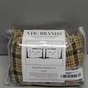 VHC Brands Cider Mill King-Size Plaid Pillow Case, Tan, 21x40, Set of 2