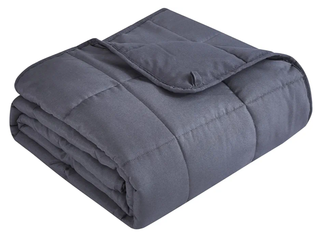 Topcee Weighted Blanket for Adults (15 lbs, 48" x 72") Twin Size Soft Cooling Heavy Blanket Sleeping, Apply to 130-160 lbs Body, Thick Breathable Blanket with Glass Bead, Easy Care