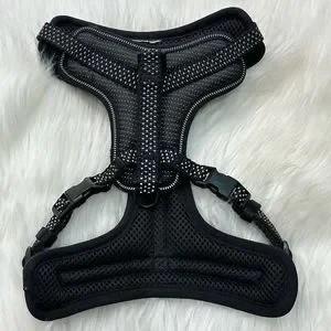 Gooby Comfort X Step in Lite Dog Harness - Choke Free, Escape Free with Light Breathable Mesh - Step in Dog Harness for Small Dogs Only - Quick Release Buckle, Metal D-Rings - Black, L
