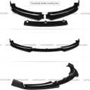 2012-2015 Compatible with BMW 3 Series F30 Sedan Base Bumper, Front Lip Splitter, 3-Piece Design, Gloss Black ABS WheelX