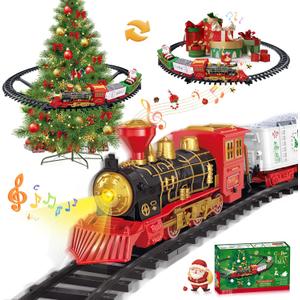 Boy Train Set,Home Decoration Train Around The Tree, Train and Tracks for Children,Age for 3+