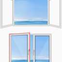 HOOMEE 400CM (157") Universal Window Seal for Portable Air Conditioner and Tumble Dryer Works with Mobile Air-Conditioning, Easy to Install - Air Exchange Guards with Zip and Adhesive Fastener
