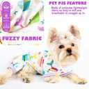Dog Pajamas Pet Clothes for Small Dogs Girl Boy Soft Stretchy Spring Summer Puppy Cat Pjs Jammies Outfit Male Female (Medium, Cake)