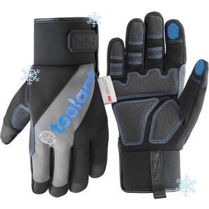 toolant Winter Work Gloves for Men, Insulated Waterproof Work Gloves with Reinforced Palm for Cold Weather Protection, S-XXL
