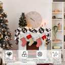 Jenaai 6 Ft Christmas Ball Garland Ornaments Black White Balls Bauble Garland, Shatterproof Xmas Tree Hanging Decoration for Mantel Indoor Outdoor Home Stair Holiday Party Decor