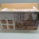 12x12in Storage Baskets Set of 4 Water Hyacinth Baskets, Foldable Handwoven Storage Cubes, Wicker Cube Baskets Laundry Organizer Totes for Home