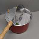 Cook N Home Stovetop Popcorn Popper with Crank, 6-Quart Aluminum Popcorn Pot, Red