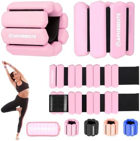 Ankle Weights for Women Men,Adjustable Wrist Arm Leg Weights Set for Home Gym Workout,Pilate,Yoga,Running,Walking, Pool Exercise,Barre,Weighted Bracelet,Set of 2 (1lb Each)