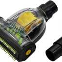 EZ SPARES Universal Mini Turbo Brush  32mm/35mm Dual-Size Vacuum Attachment for Floors, Beds & Crevices | Multi-Surface Cleaning Tool for Pet Hair & Dust | Fits Most 1.25"/1.38" Hose Vacuum Cleaners