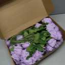 72 Pcs Artificial Roses Light Purple Fake Silk Roses Realistic Roses Faux Flower Indoor Wedding Home Decor, Birthday Decorations