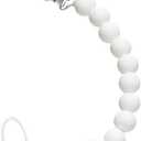 Ali+Oli Silicone Pacifier Clip for Baby (White) 100% Food-Grade BPA Free Newborn Pacifier Holder Infant Binky Clip for Baby Boy or Girl