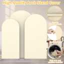 Gold Metal Arch Backdrop Set of 2 (7.3FT/6FT), Balloon Arch Stand for Wedding Ceremony, Baby Shower, Outdoor Indoor Birthday Party, Graduation Decoration, White (Beige(Set 6))