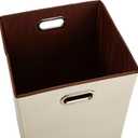 Amazon Basics Rectangular Foldable Laundry Basket Hamper, Beige/Brown