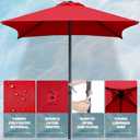 5ft Crank Mini Square Patio Umbrella Balcony Beach