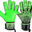 Keeperking Soccer Goalie Goalkeeper Gloves for Kids Boys Youth & Adult,Latex Strong Grip Palms with Removable Finger Spines Protection Children Football Gloves for Training/Match(Sizes 5-10,6 Styles)
