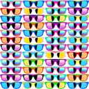 48 Pack Kids Sunglasses Party Favors, Kid's Neon Sunglasses Bulk, Childrens Sunglasses Boys Girls Eyewear Pack for Goody Bag Fillers Summer Beach Pool Birthday Party Supplies Age for 3-8