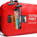 152 PCS Waterproof First Aid Kit, Portable Small Boat Dry Bag Bug Out Bags, Emergency Medical Kit Ideal for Boating, Camping, Fishing, Kayaking, Floating, Red