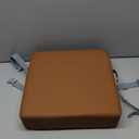 Toddler Booster Seat Dining Table Kitchen Chair, Waterproof Anti-Scratch PU Cushion, Non-Slip Bottom, Adjustable Buckle Straps, Easy Clean Portable Seat Cushion (Brown)