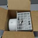 Hon&Guan Dryer Vent Cover Outside with Removable Mesh, Wall Mount Extractor Vent with Rubber Cushioned Non-Return Flap, Metal Outside Dryer Vent Cover for House (White, 4 Inch)