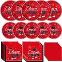 Graduation Plates and Napkins 2026 Grad Party Supplies, Class of 2026 Congrats Grad Disposable Paper Plates Cocktail Napkins Set for 2026 Red Black Graduation Party Decorations Sets, Serve 50