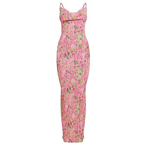 LASPIA Cowl Neck Dress Sexy Strap Shoulder Pleated Maxi Dresses Summer Wedding Guest Dresses for Women,Rose Red,Large LASPIA Cowl Neck Dress Sexy Strap Shoulder Pleated Maxi Dresses Summer Wedding Guest Dresses for Women,Rose Red,Large