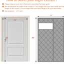 No Magnetic Thermal Door Curtain Fits Doors Size 72"x82"，Curtain Size 75"x84", Insulated Curtain Side Open, Visible Panels, Keep Warm in Winter Cool in Summer,Diamond Pattern,Gray