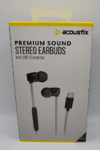 Acoustix Premium Sound Stereo Earbuds With USB C Connector