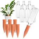 Dandat 12 Pcs 34oz Plant Watering Devices Include Terracotta Self Watering Spikes with 1000ml Plastic Bottles Slow Release Vacation Insert Automatic Plant Waterer Self Water Planter for Garden